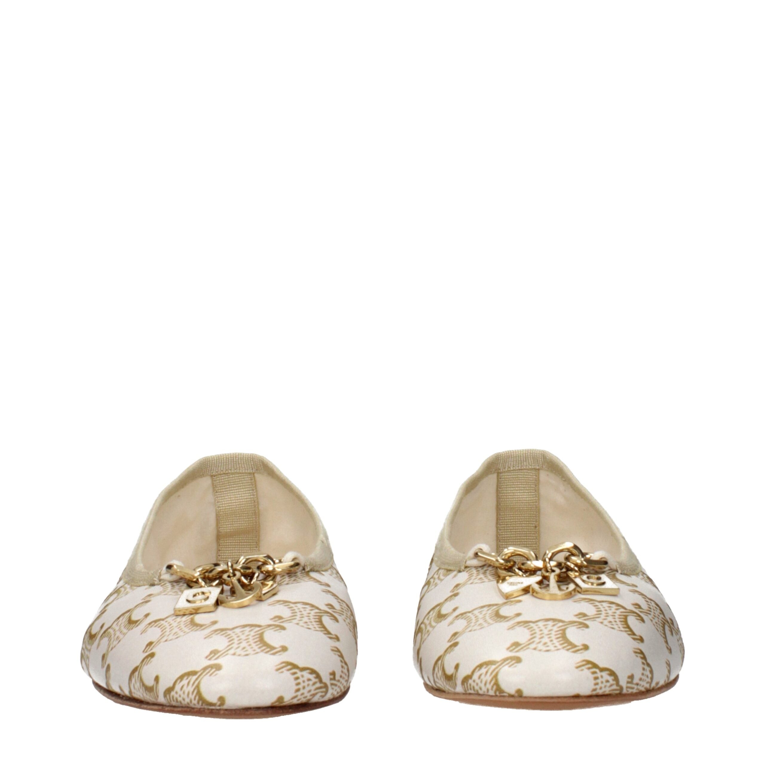 White Leather Ballet Flats