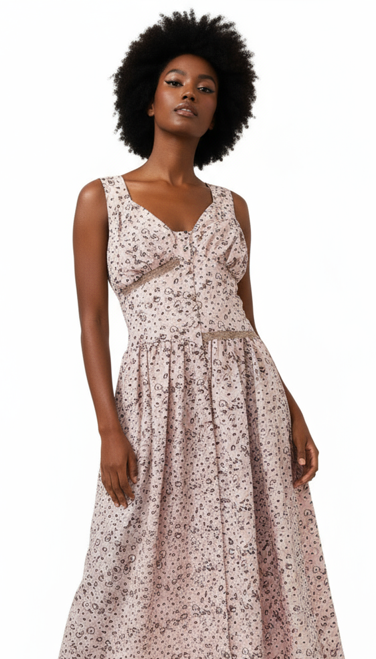 Elegant Pink Acetate Dress for Evening Elegance