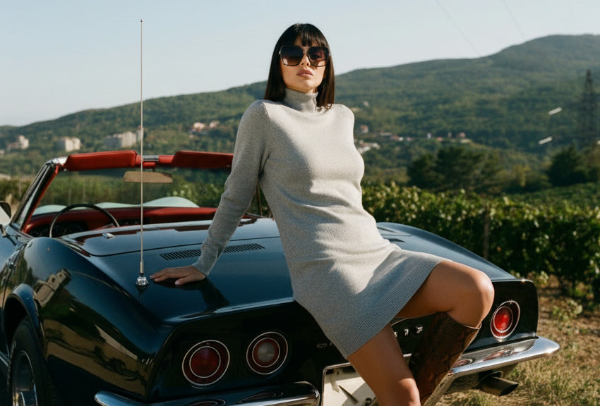Convertible Chic: The Knit Dress & Python Boot Edit - SHOP THE LOOK
