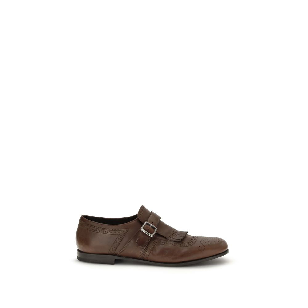 Brown Rubber Slip-On Loafers