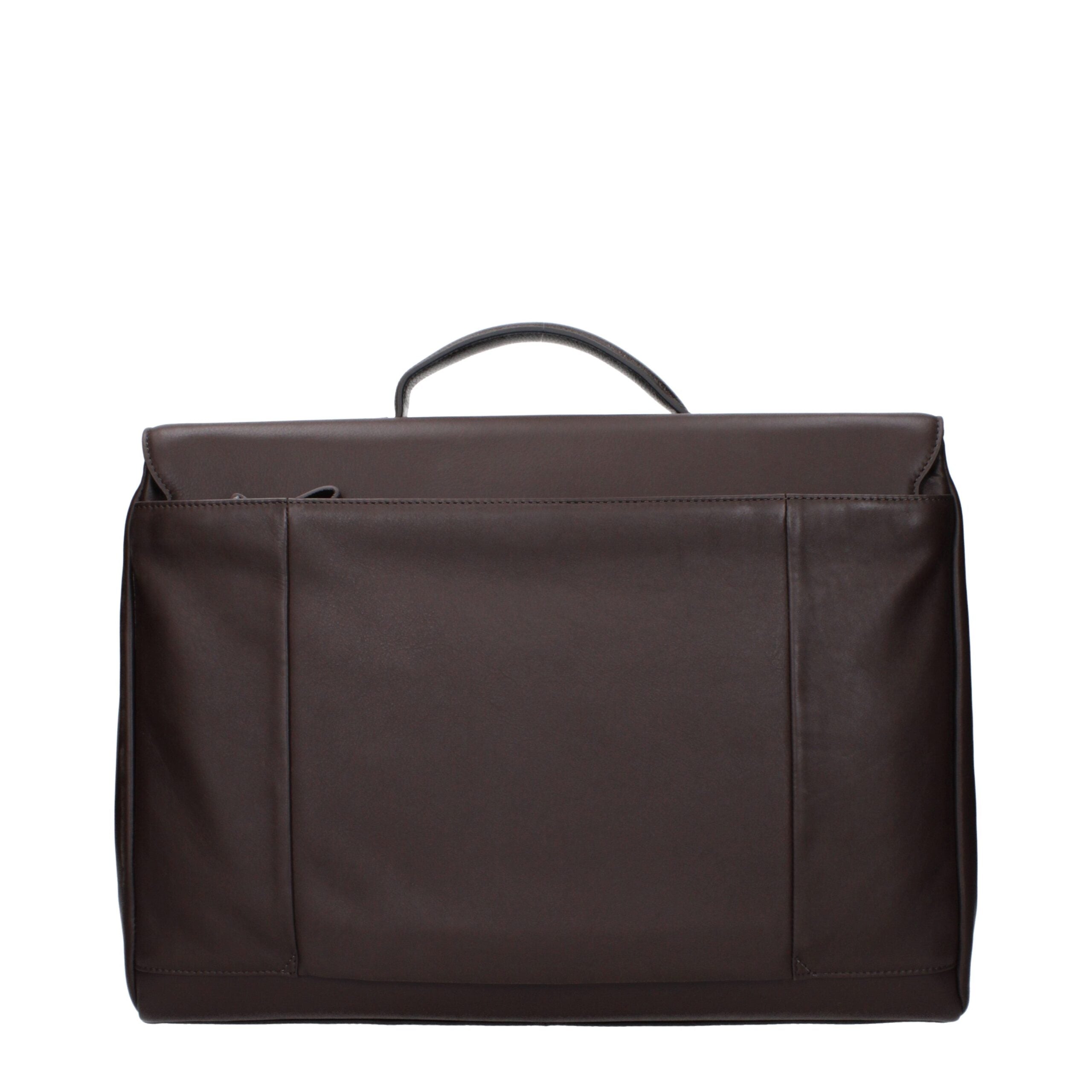 Brown Leather Business And Laptop Bag