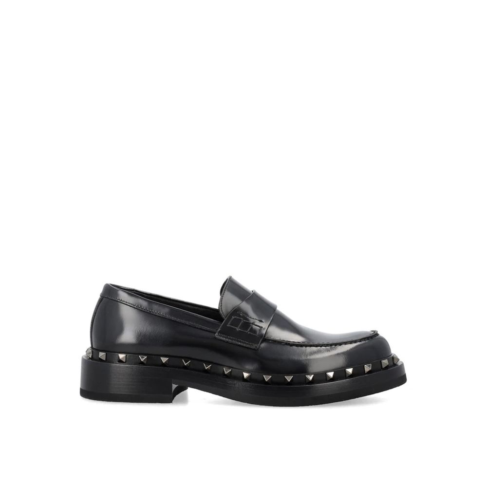 Black Calfskin Platform Loafers