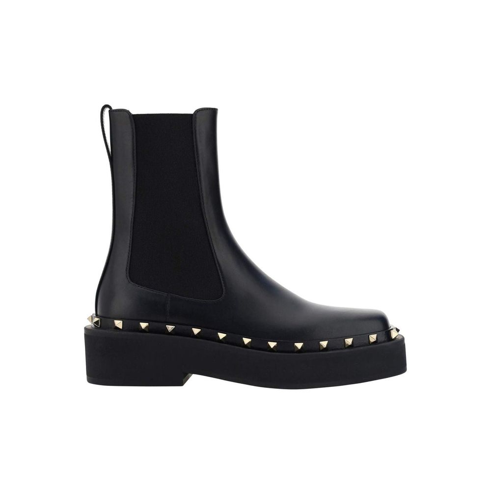 Black Calfskin Ankle Boots