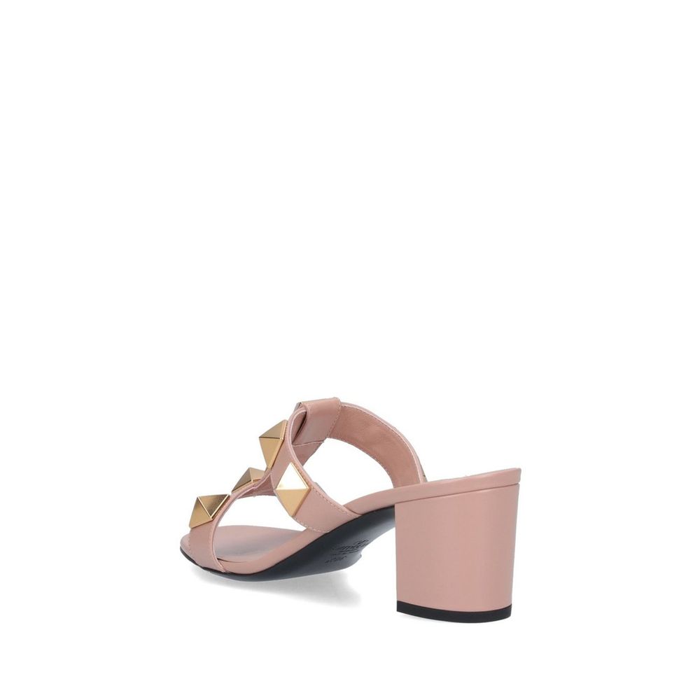 Beige Calfskin Platform Sandals