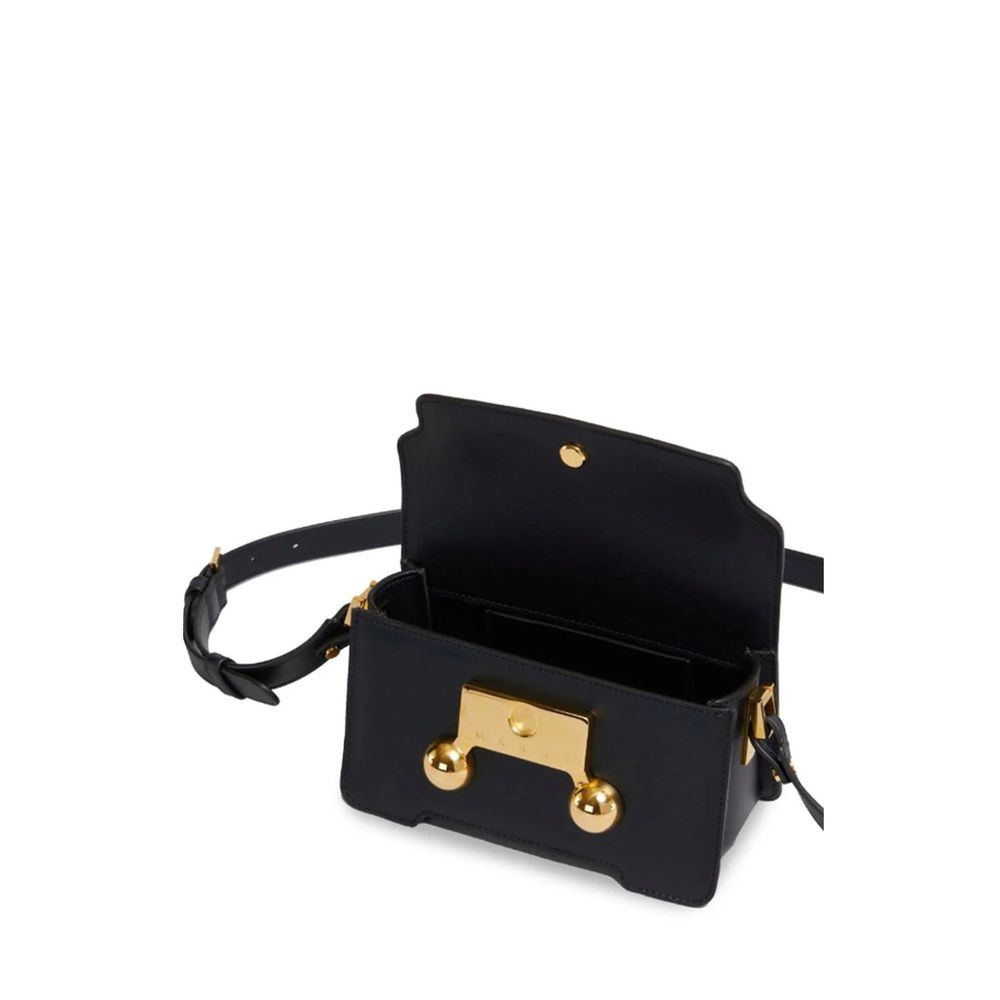 Black Calfskin Shoulder Bag