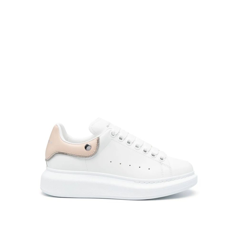 White Calfskin Platform Sneakers