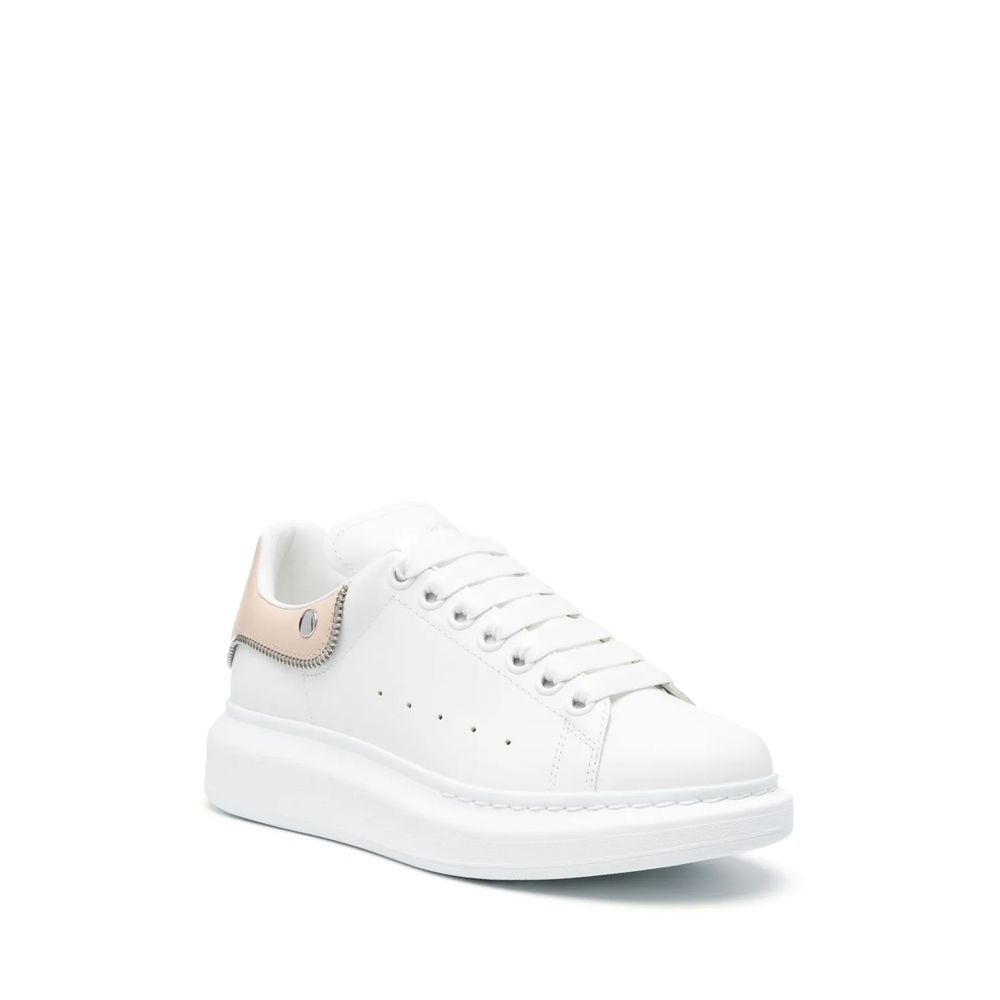 White Calfskin Platform Sneakers