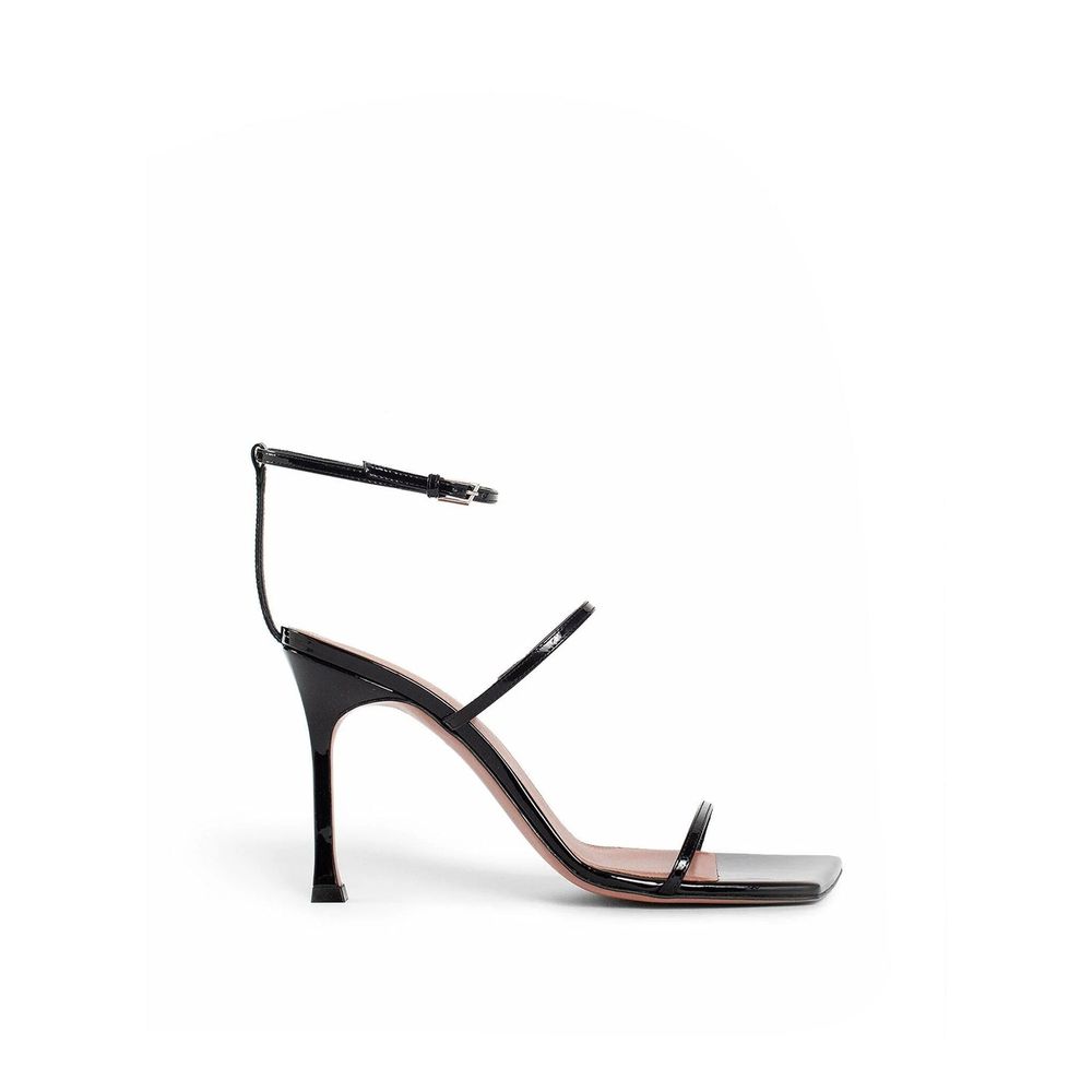 Black Calfskin Platform Sandals