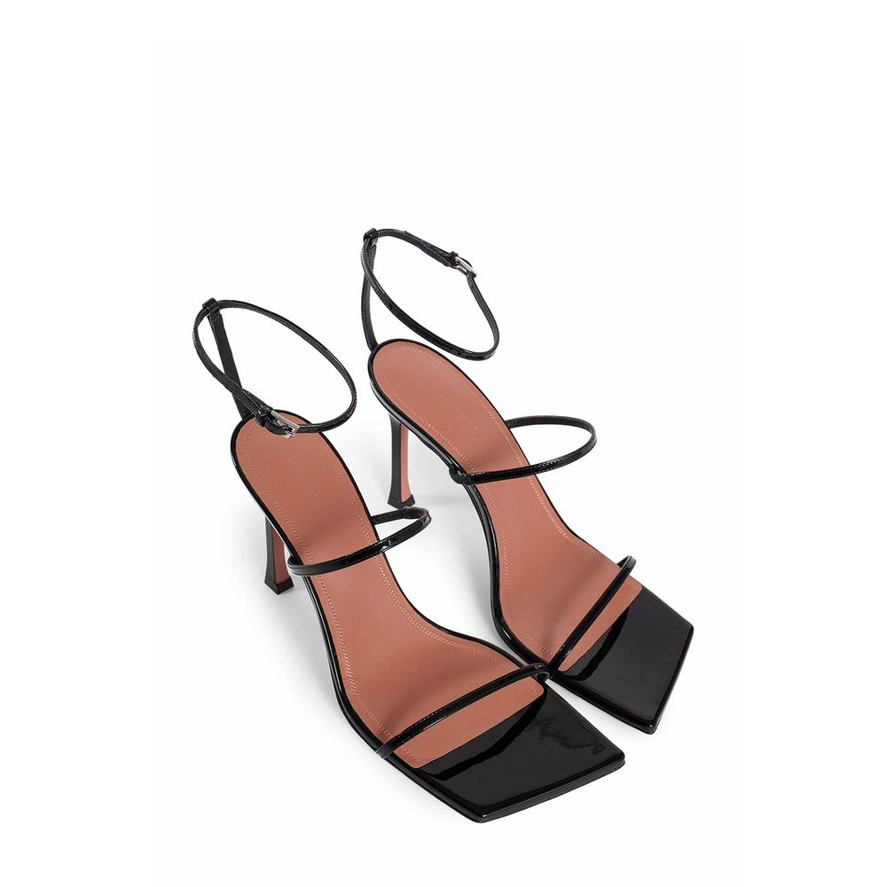 Black Calfskin Platform Sandals