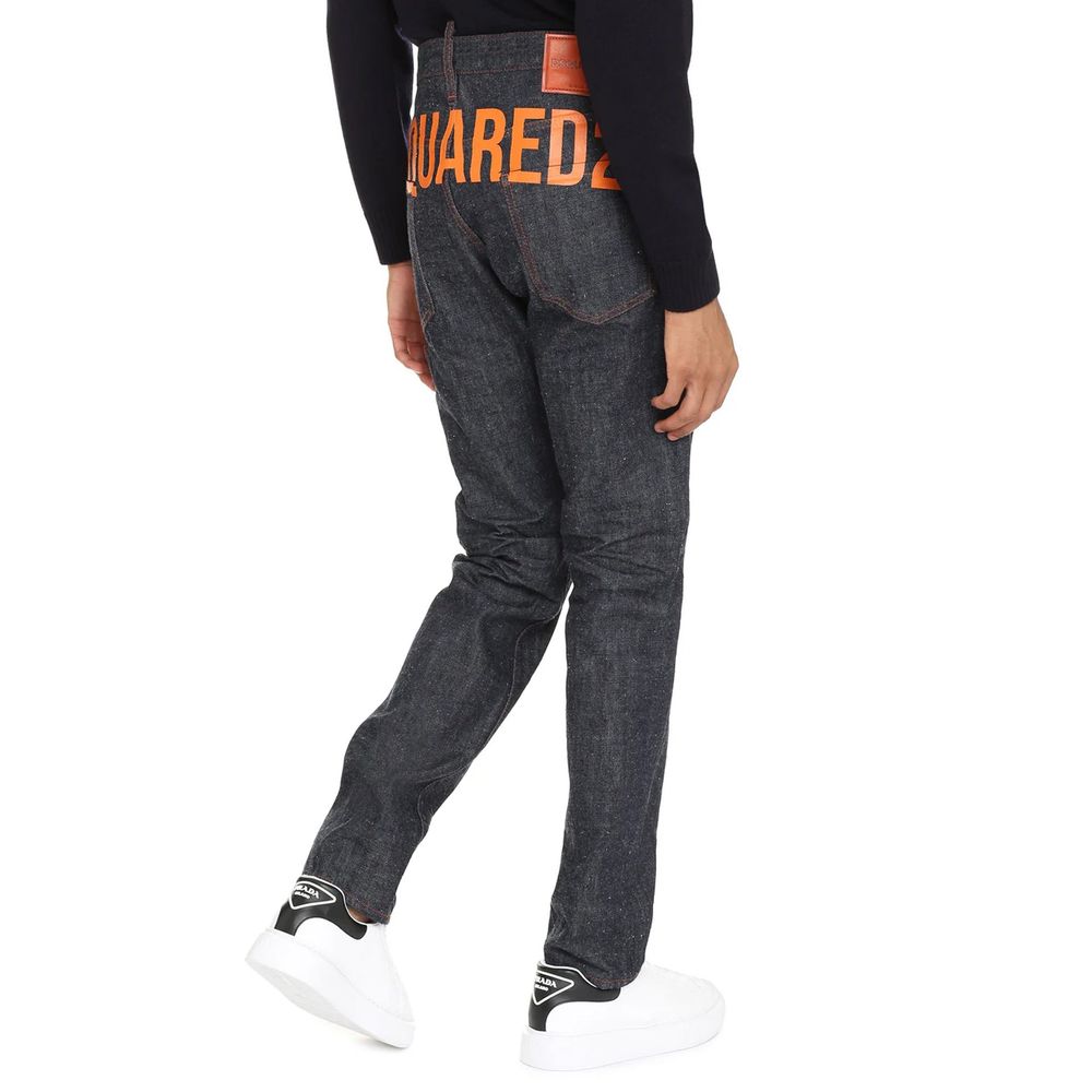 Blue Cotton Skinny Jeans