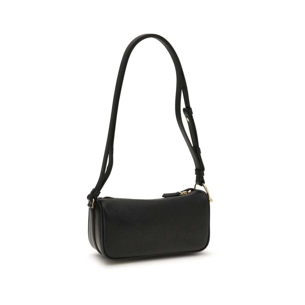 Black Calf Leather Bos Taurus Shoulder Bag