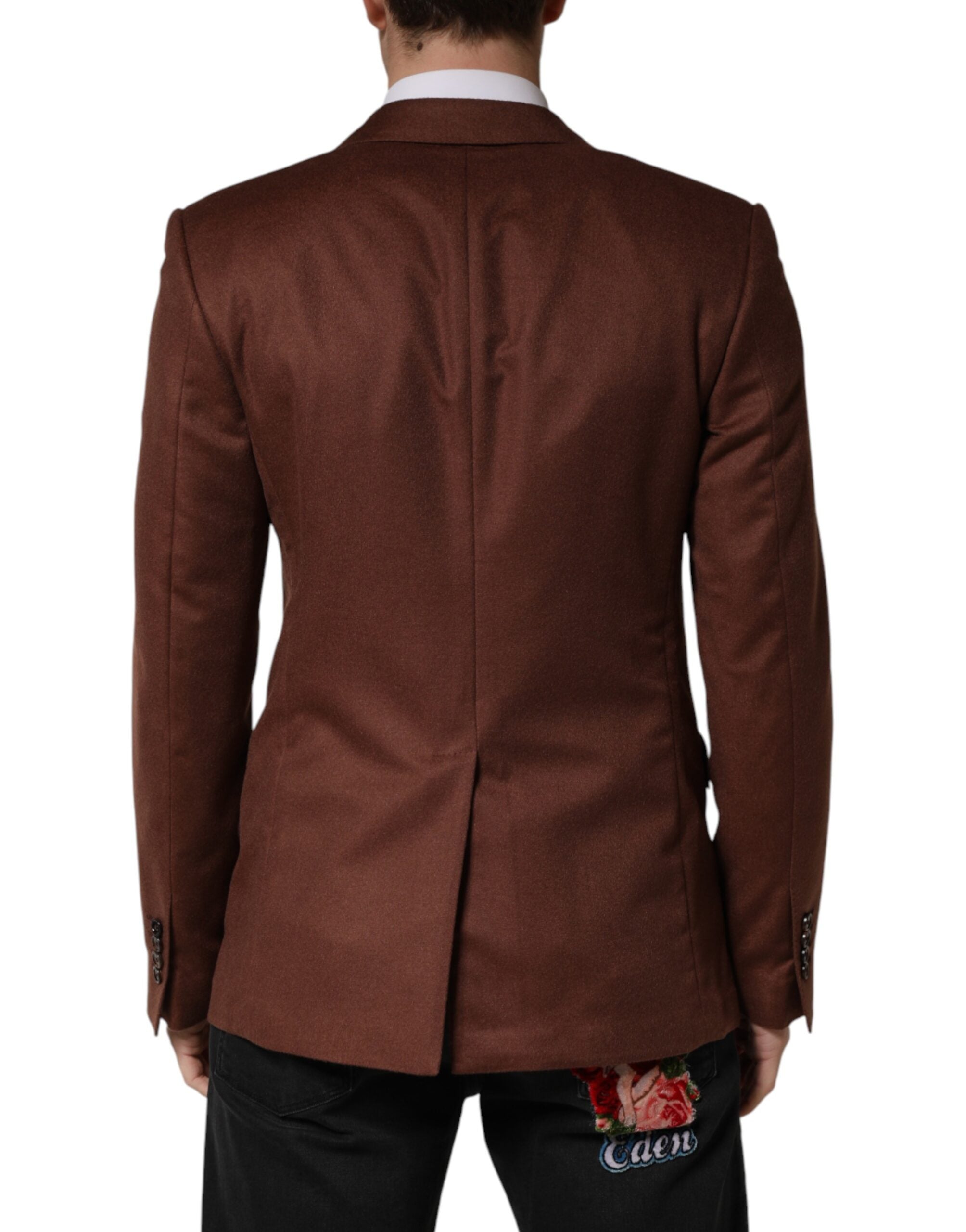 Brown Cashmere Single Breasted Jacket Blazer