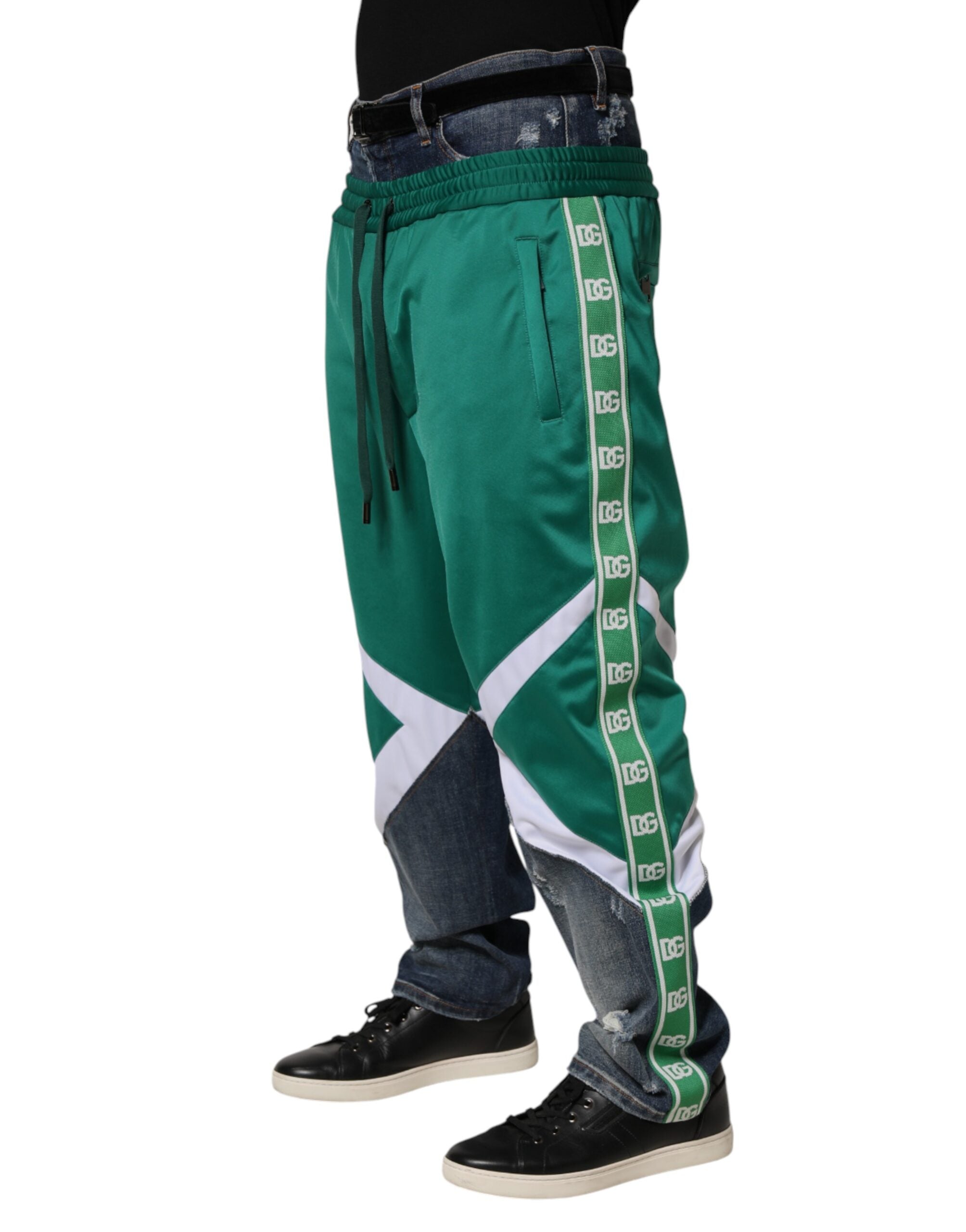 Multicolor Panelled Straight-Leg Denim Jeans