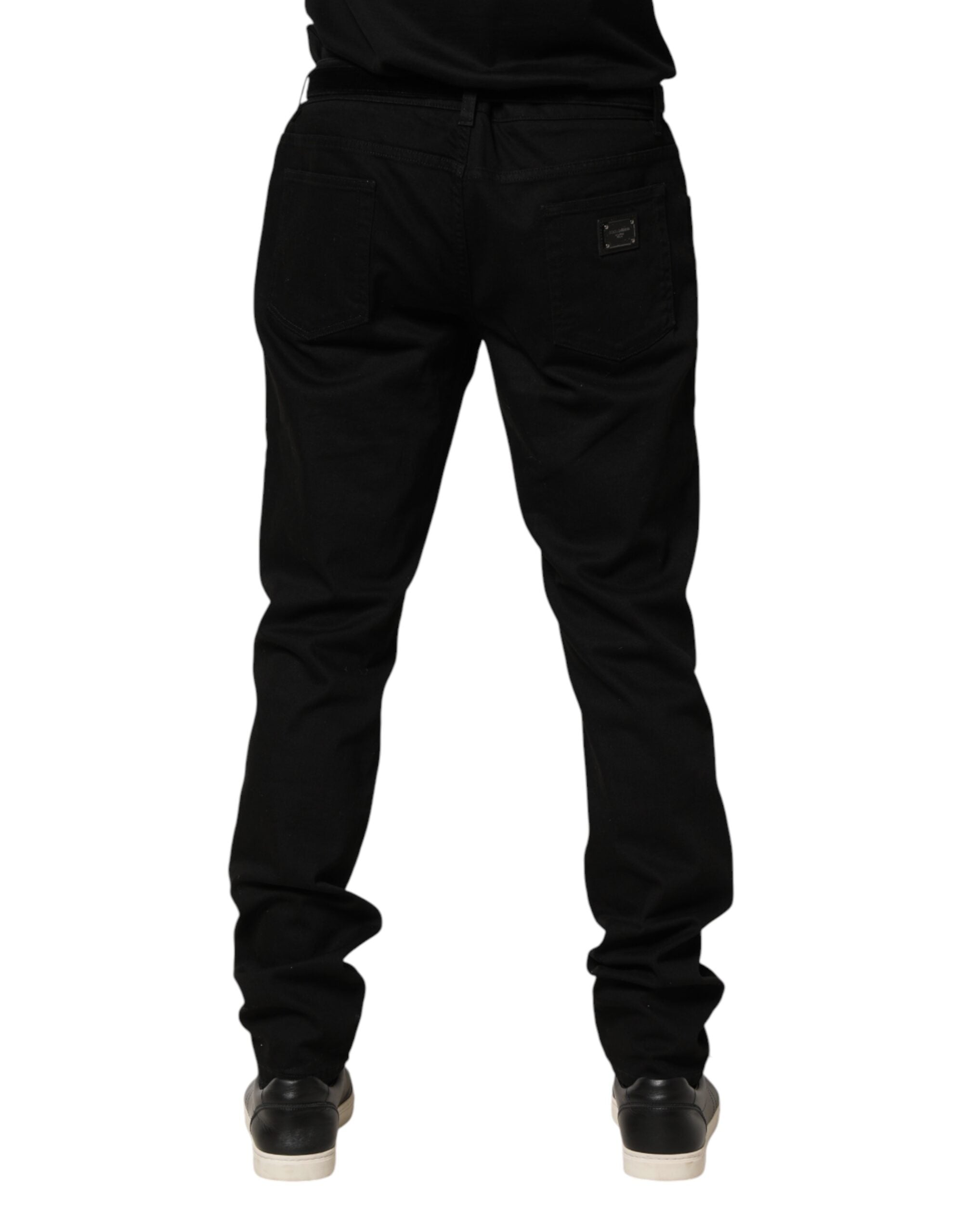 Black Sacred Heart Skinny Men Denim Jeans