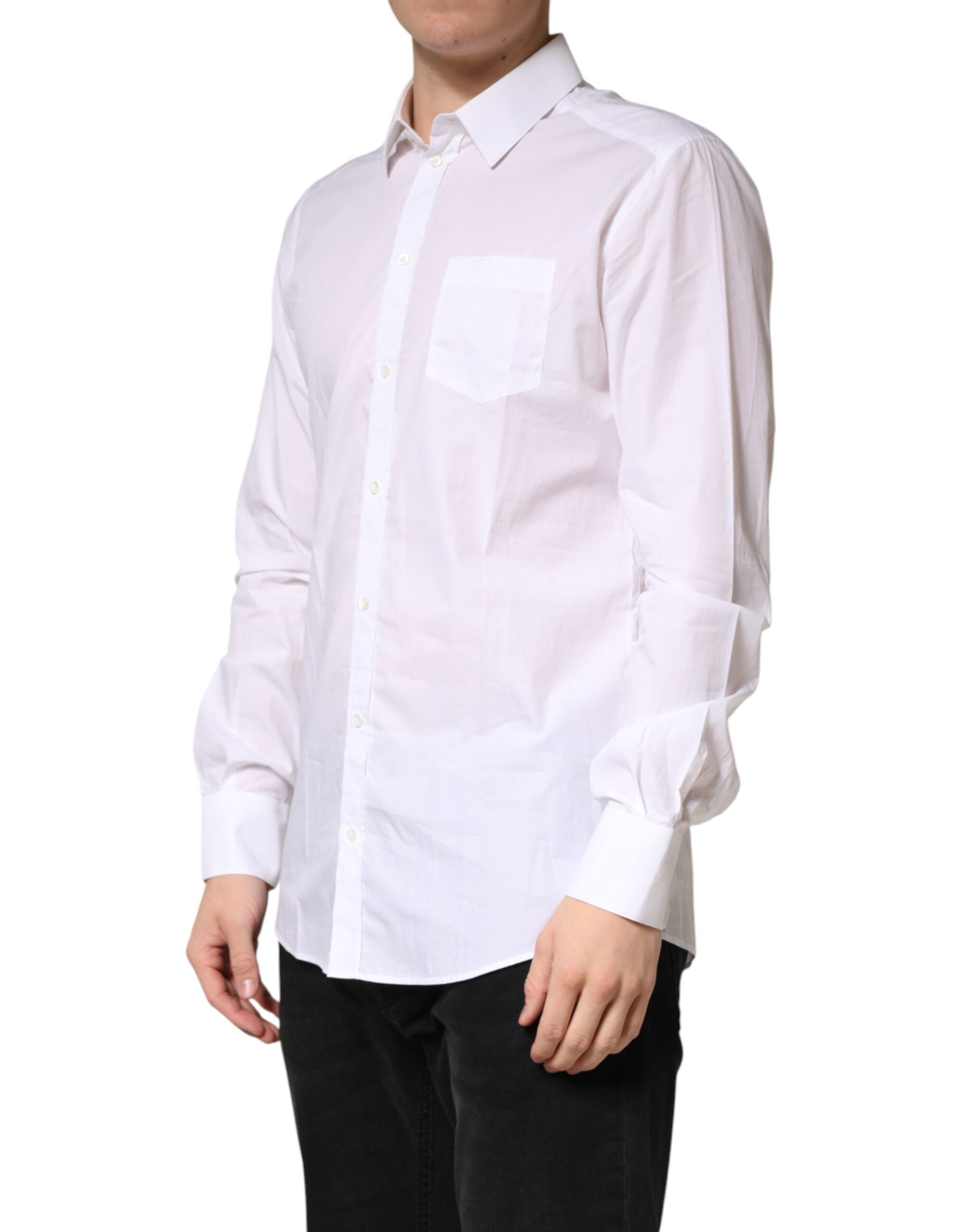 White GOLD Cotton Collared Formal Dress Shirt