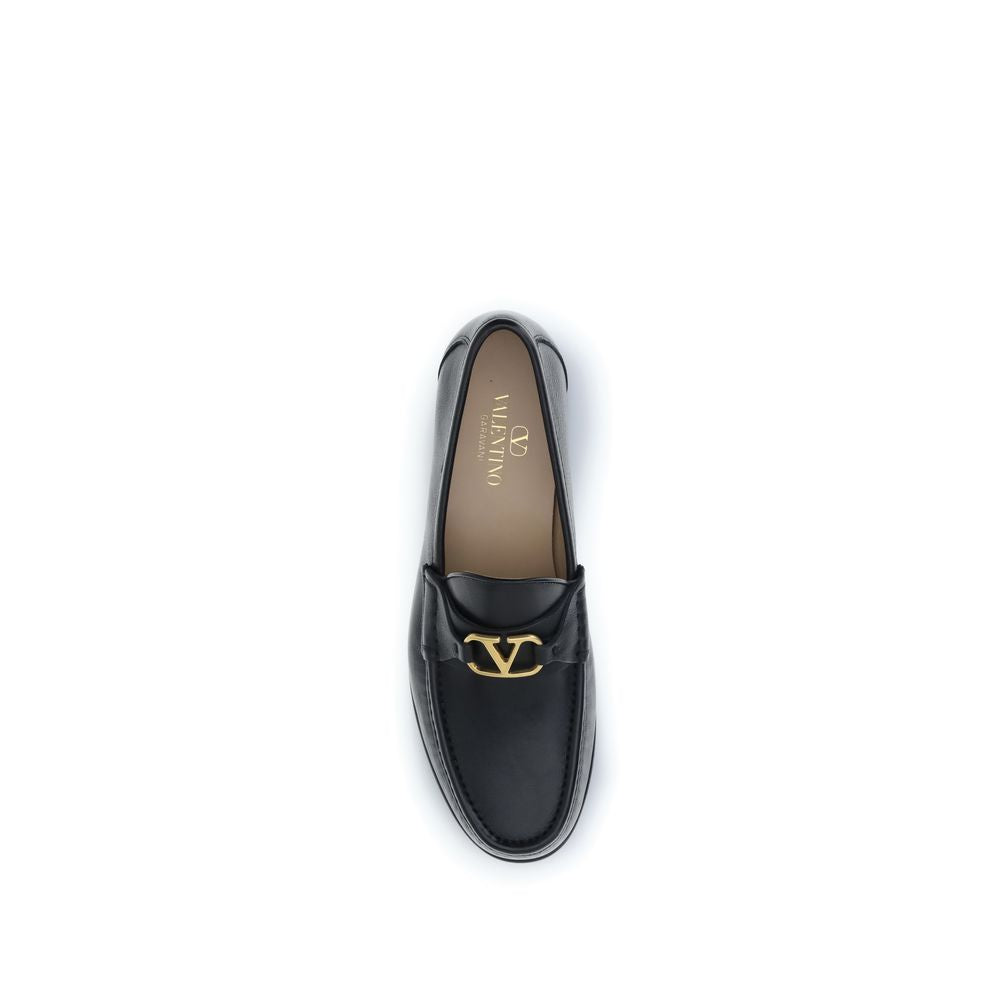 Black Calf Leather Bos Taurus Slip-On Loafers