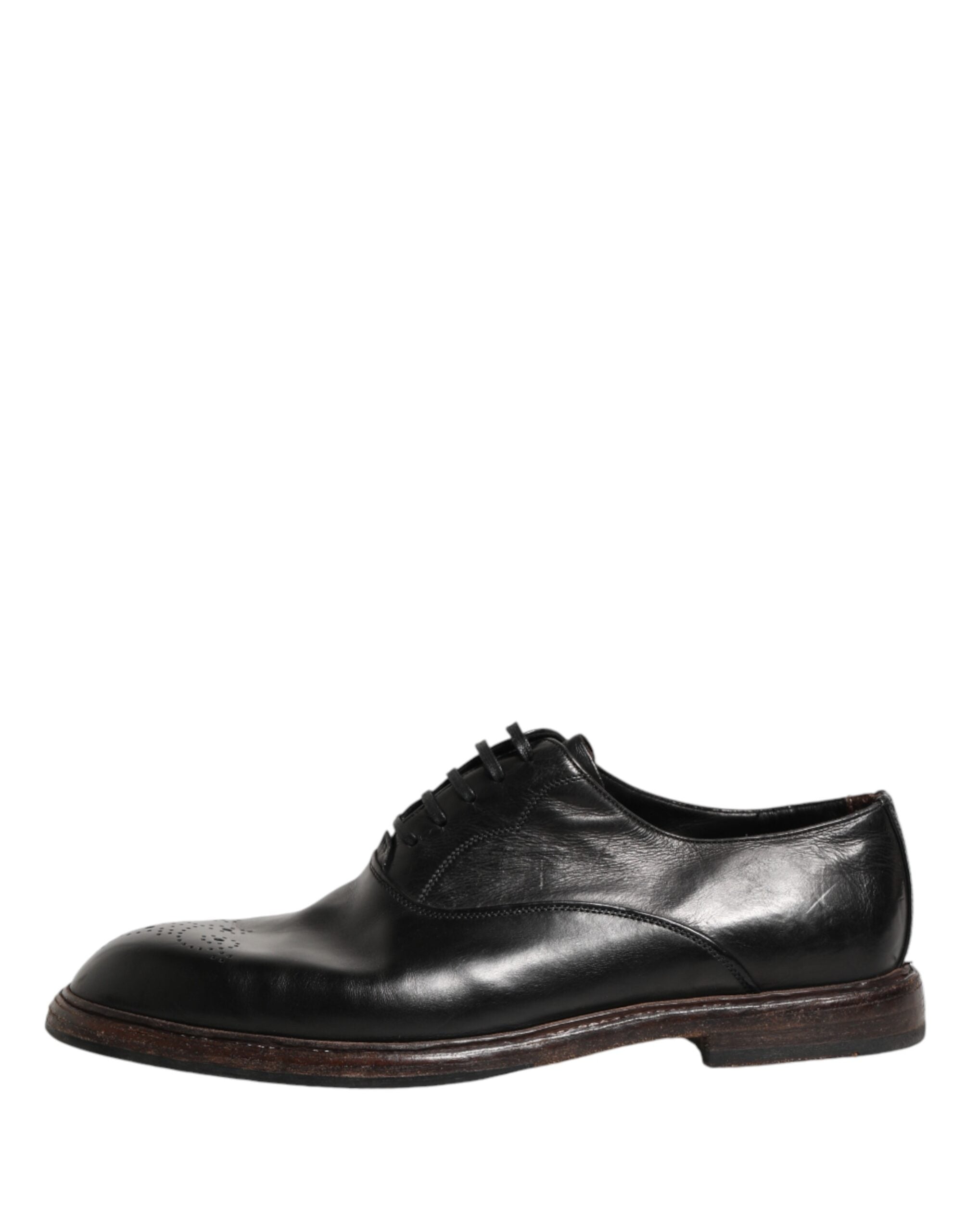 Black Calfskin Leather Oxford Dress Shoes