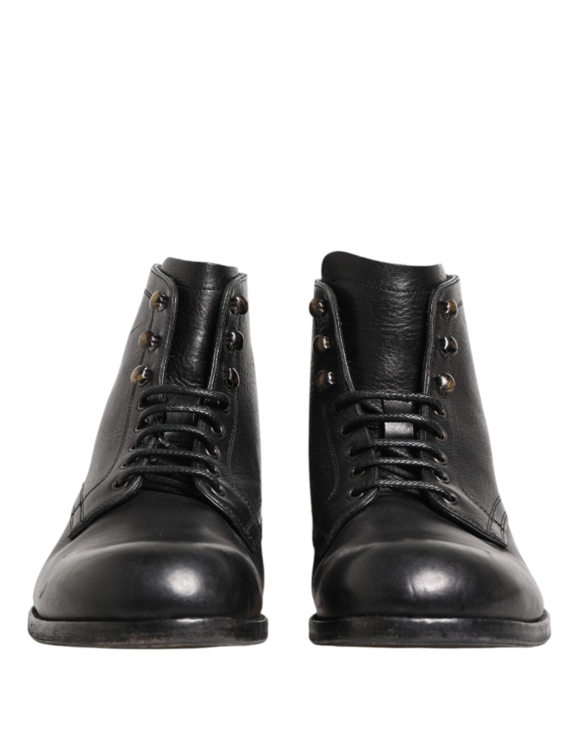 Black Lace Up Short Ankle Boots Men Shoes