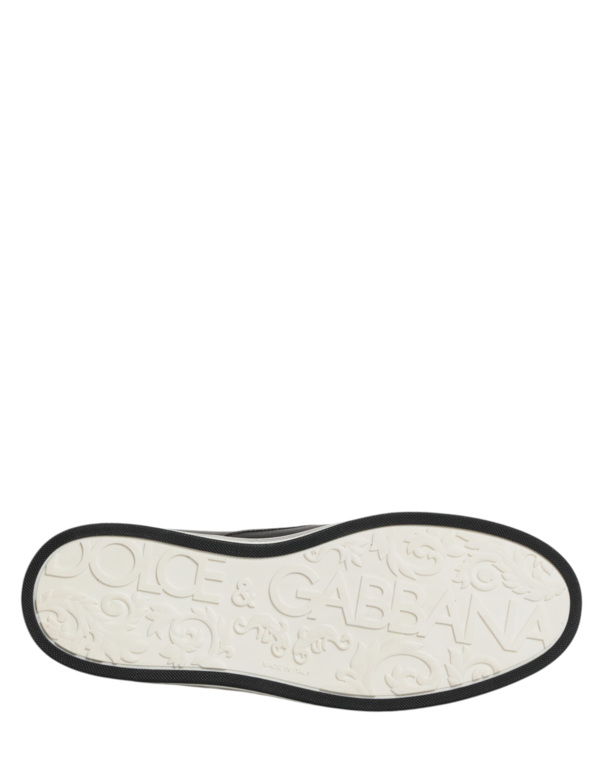 Black Leather Signature Figures Sneakers Shoes