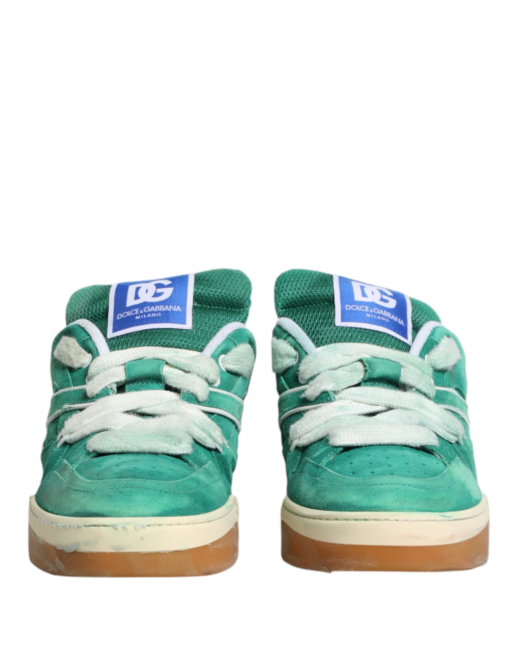 Green Suede New Roma Low Top Sneakers Shoes
