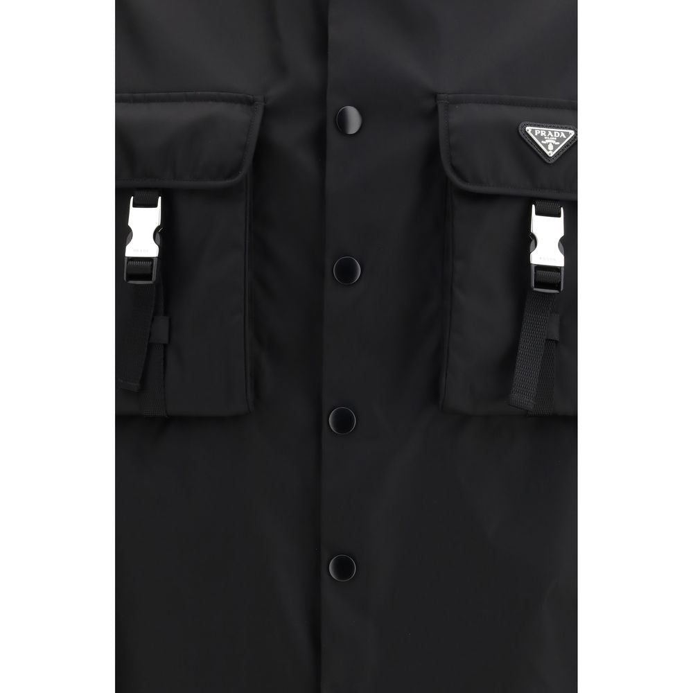 Black Recycled Polyamide Jackets And Coat