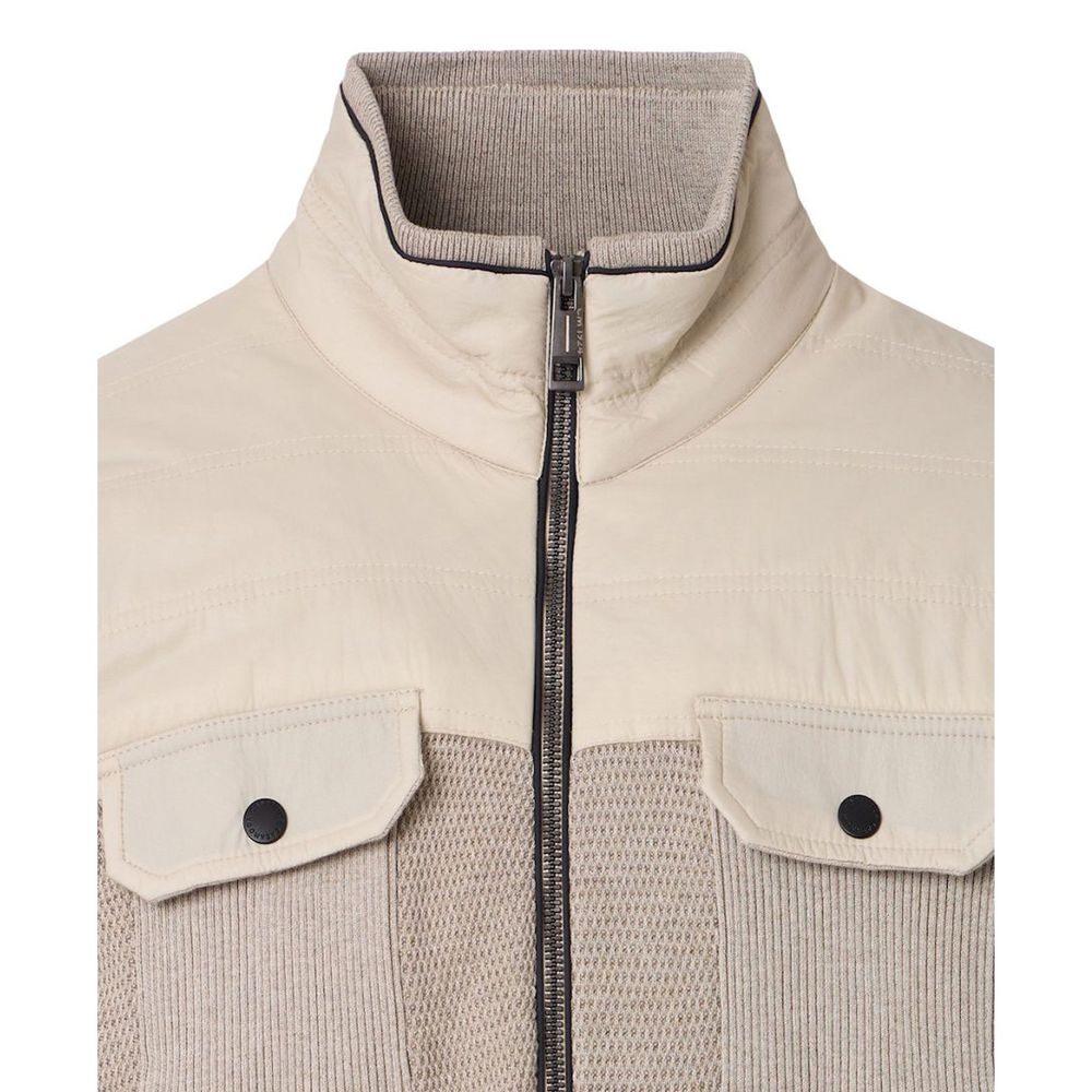 Beige Virgin Wool Shell Jacket