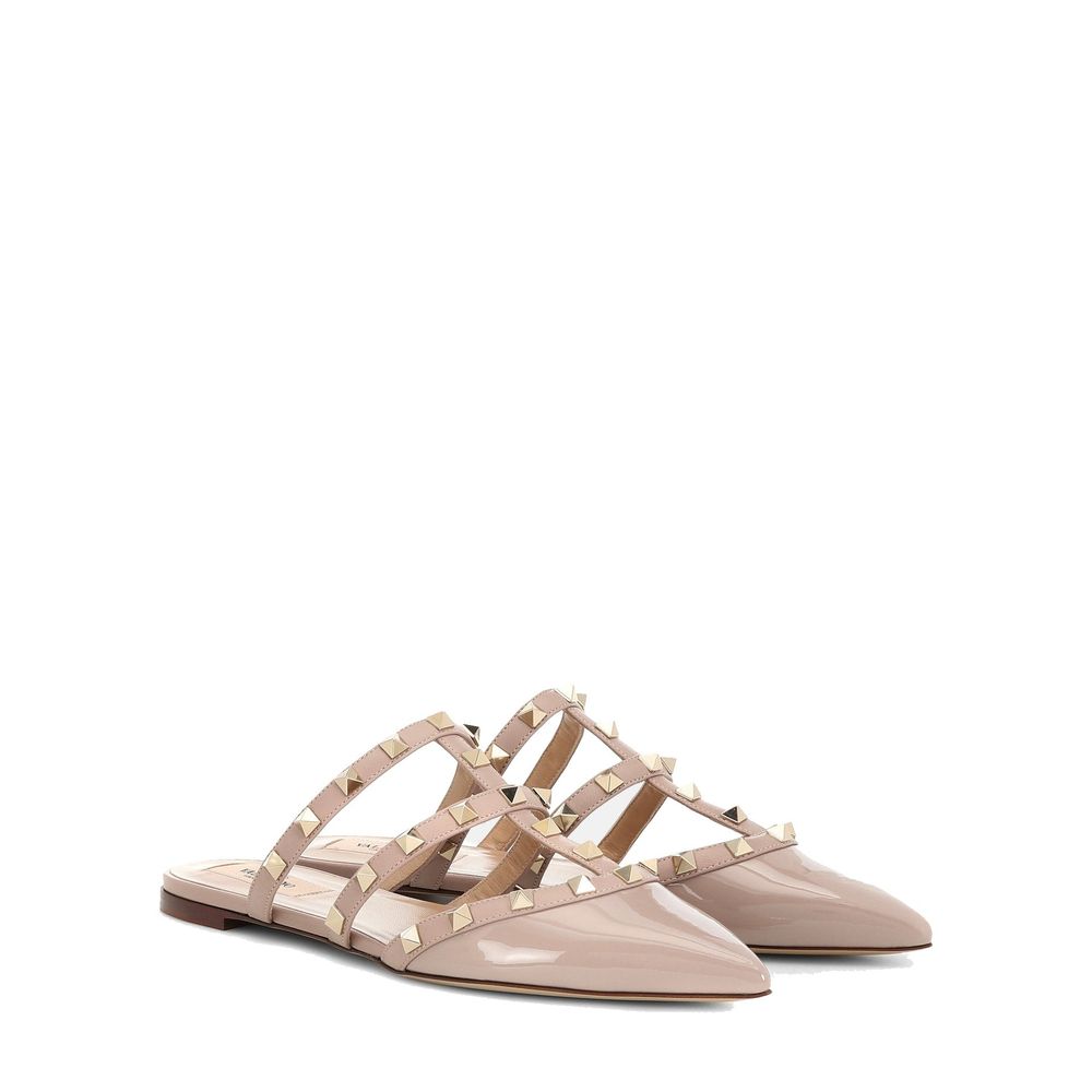 Beige Calfskin Mules