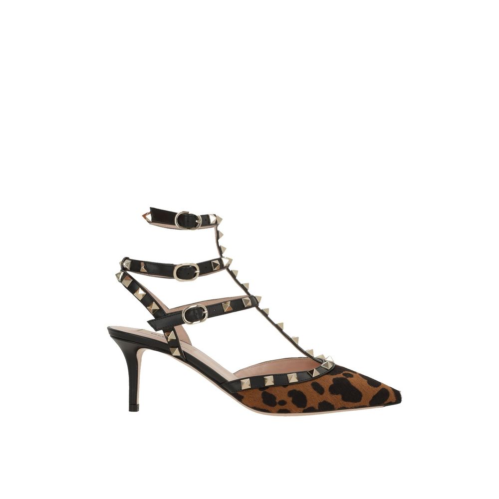 Black Calfskin Platform Pumps