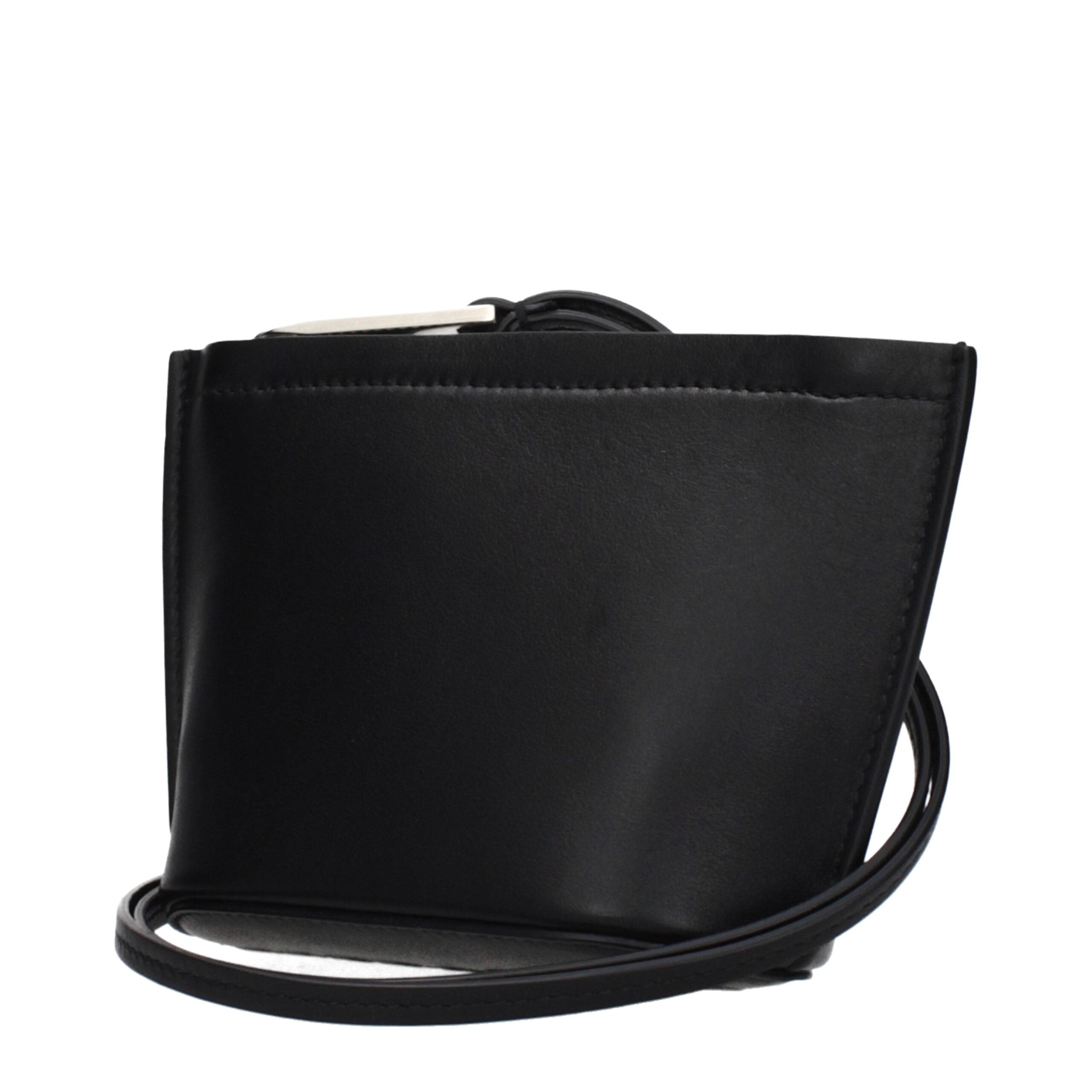 Black Leather Clutch Bag