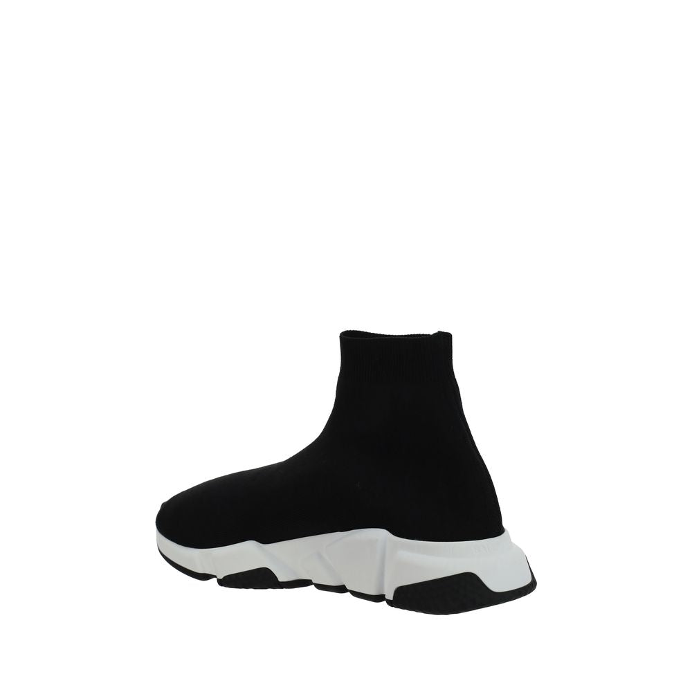Black Elastane Athletic Sneakers