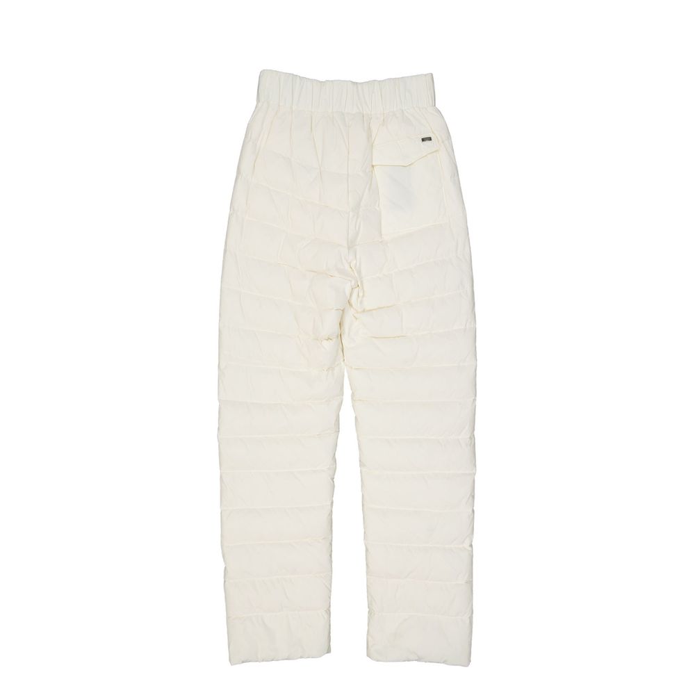 White Polyamide Athletic Pants