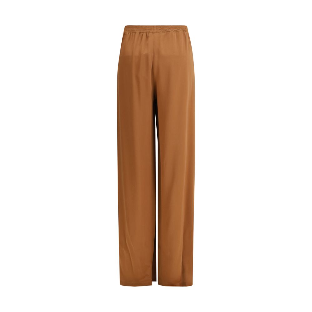Beige Viscose Casual Pants