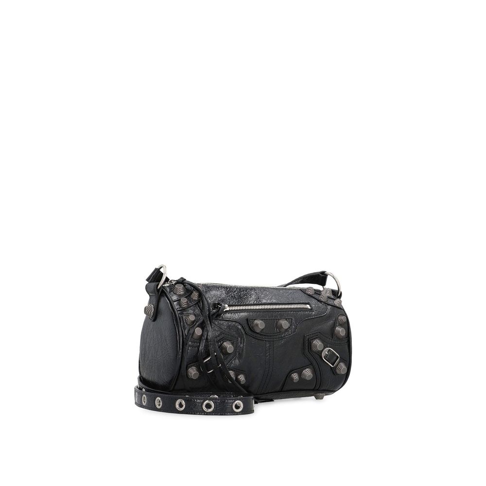 Black Lamb Leather Shoulder Bag