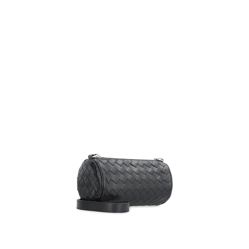 Black Calfskin Shoulder Bag
