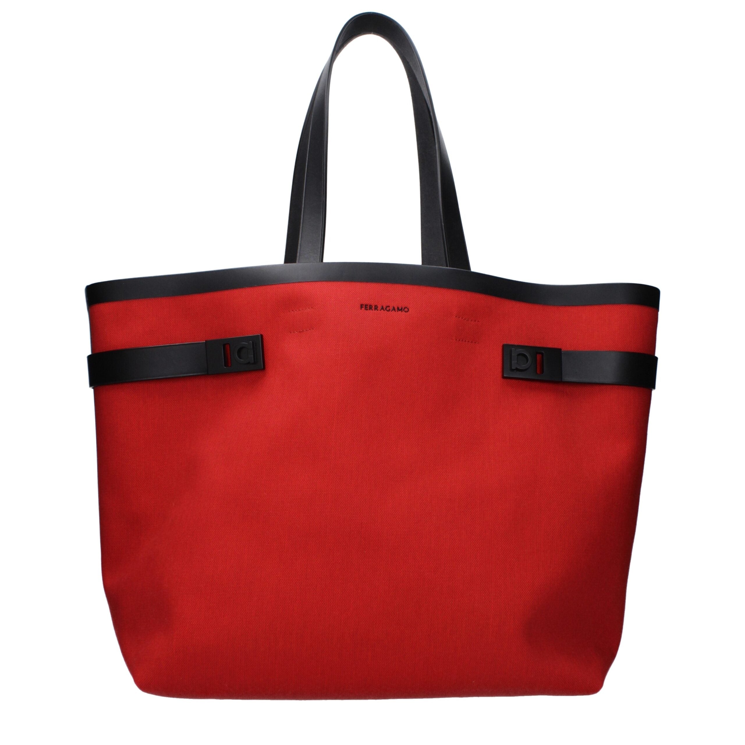 Red Fabric Shoulder Bag