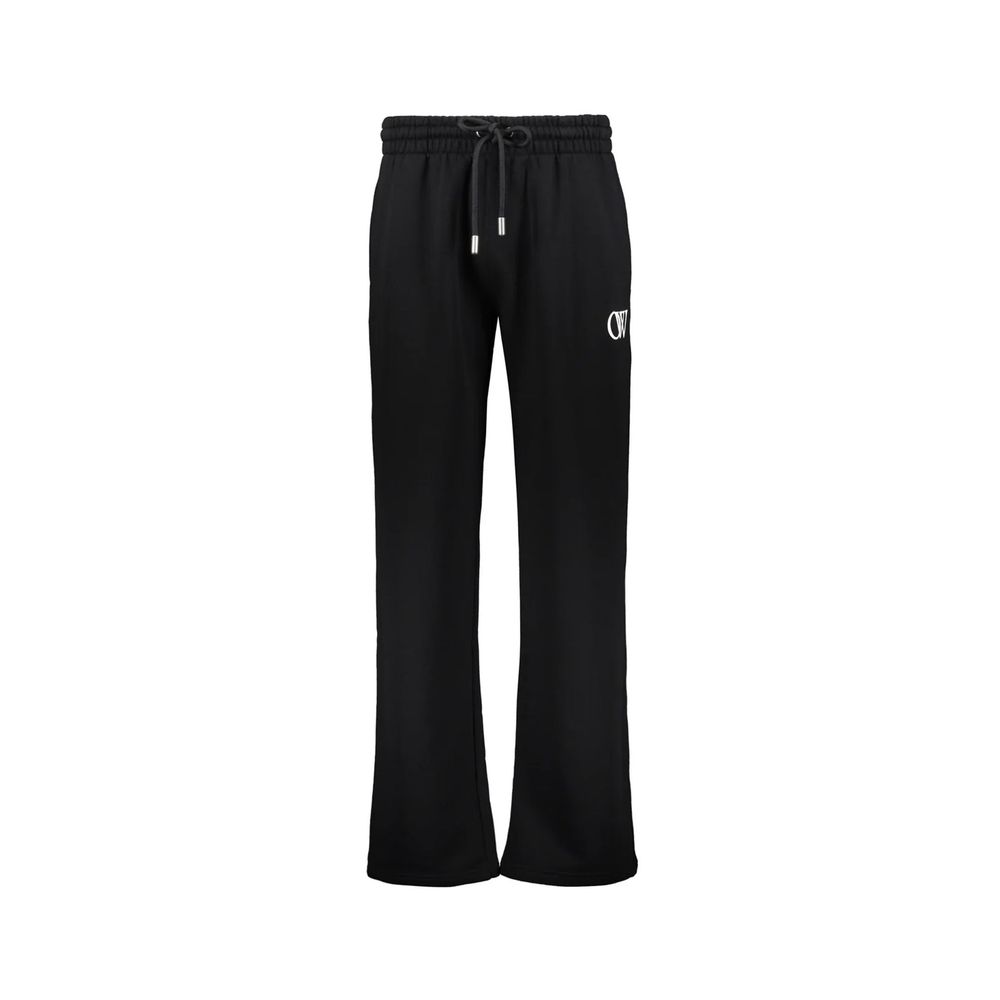 Black Cotton Athletic Pants