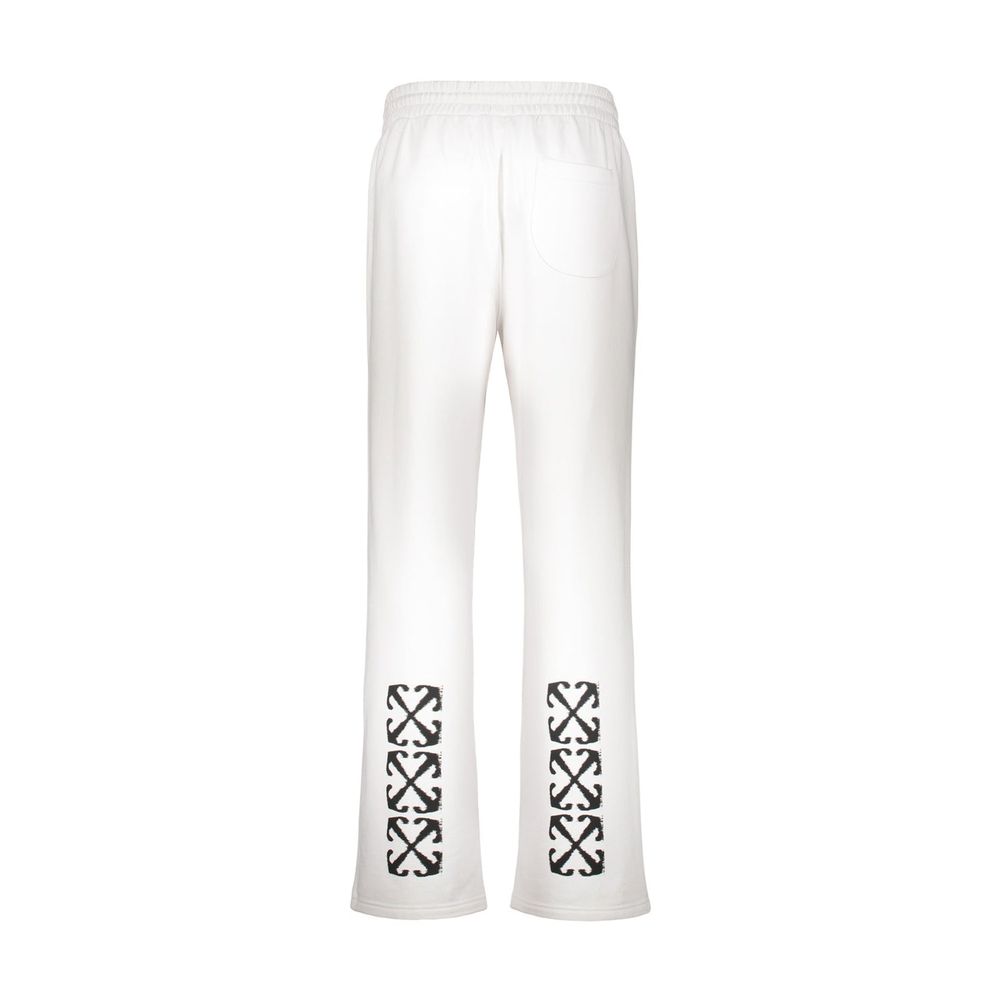 White Cotton Casual Pants