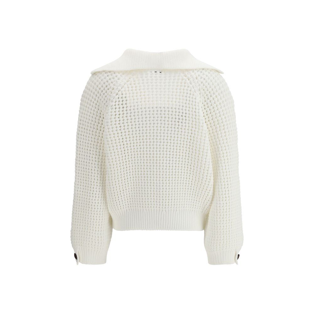 White Cotton Sweatshirt