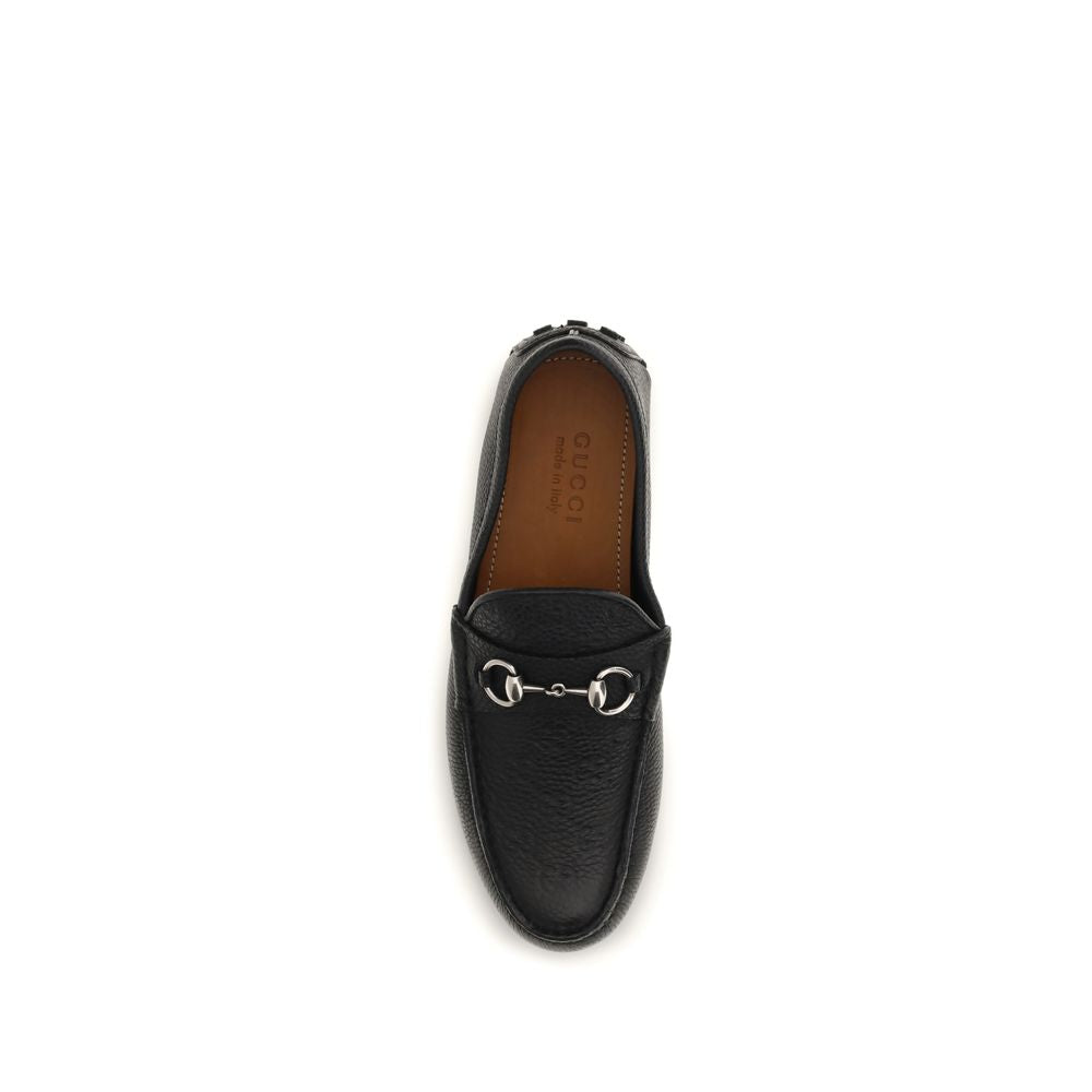 Black Calf Leather Bos Taurus Slip-On Loafers