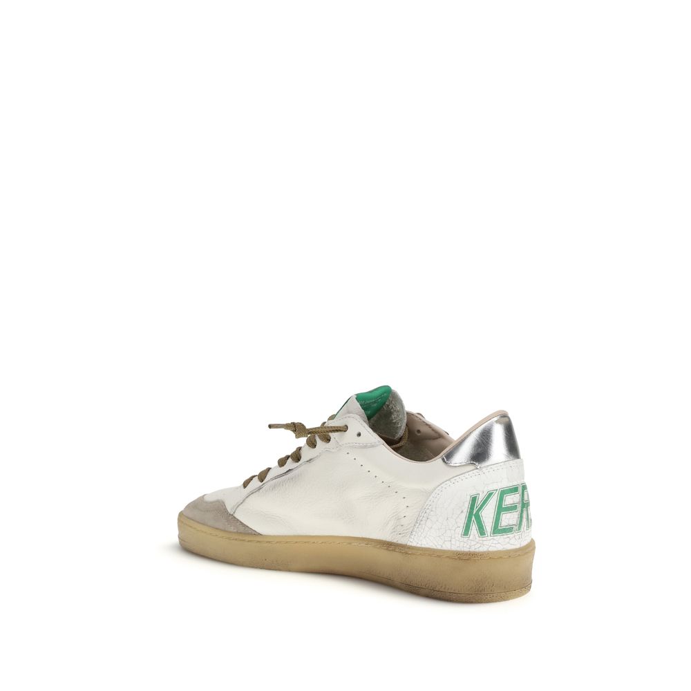 White Calf Leather Bos Taurus Low Top Sneakers