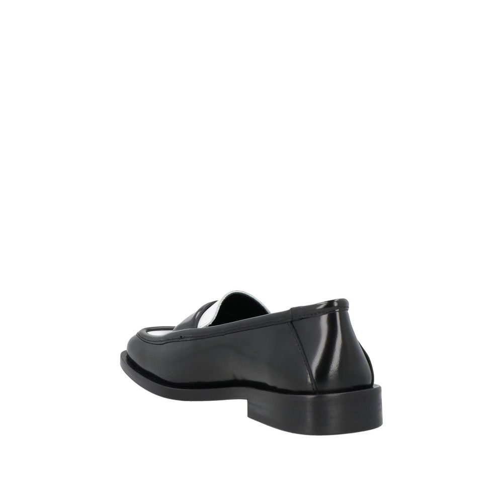Black Leather Slip-On Loafers