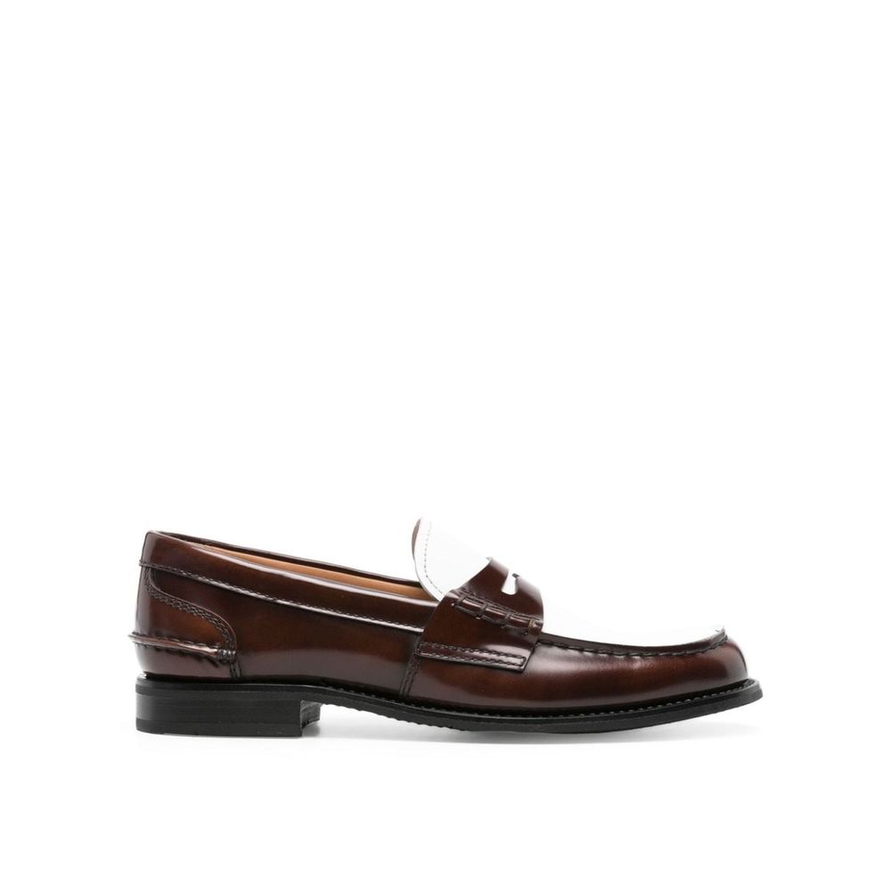 Brown Calfskin Slip-On Loafers