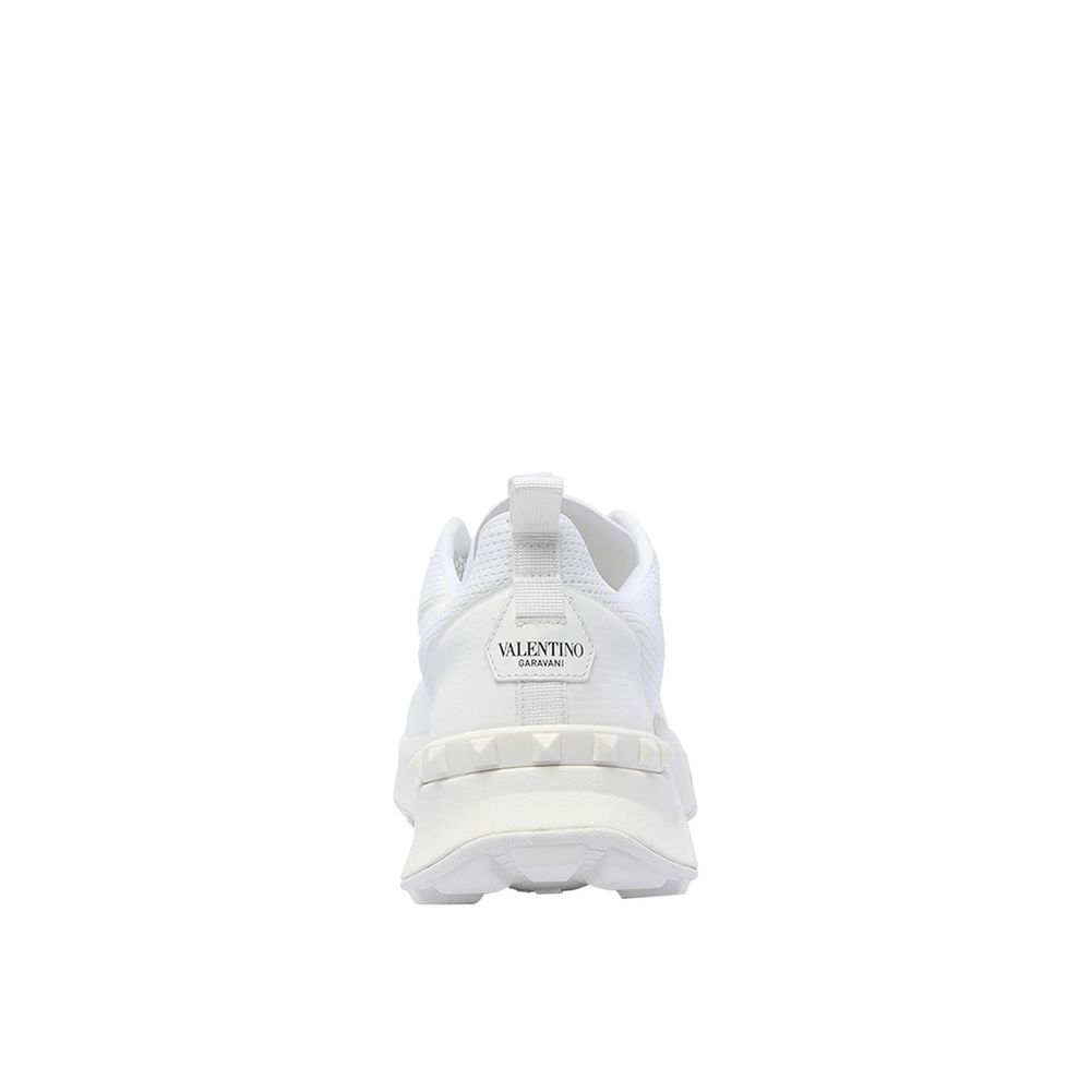 White Fabric Athletic Sneakers