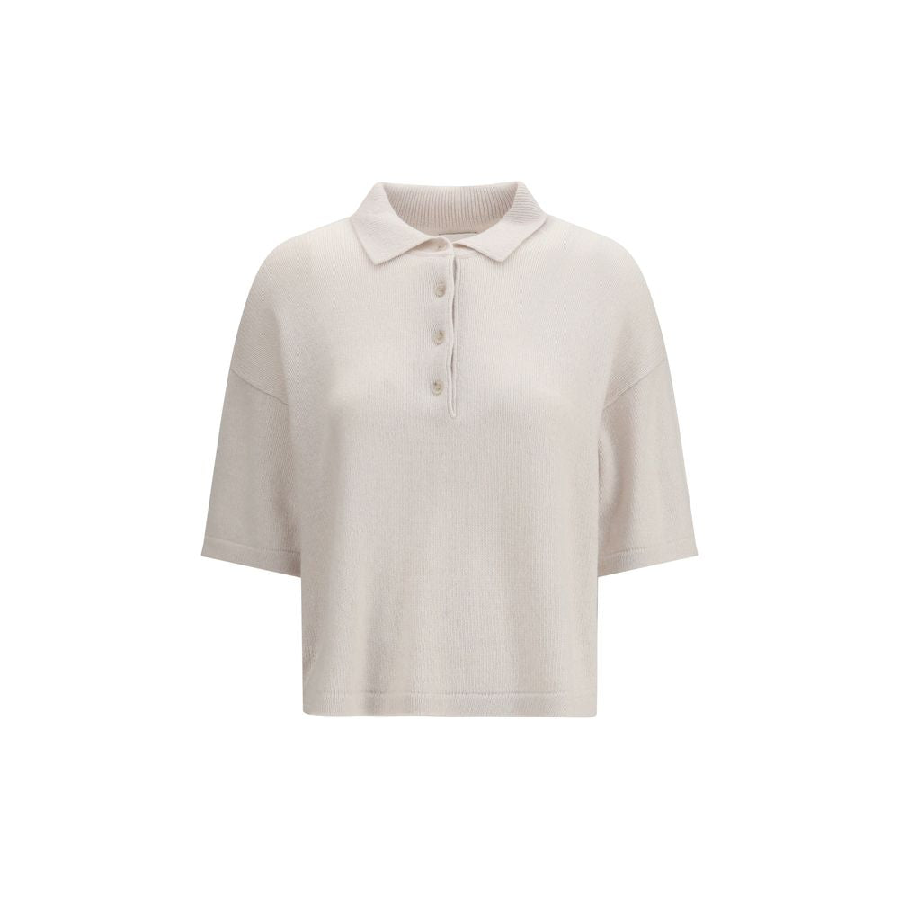 Cream Cashmere Polo Shirt