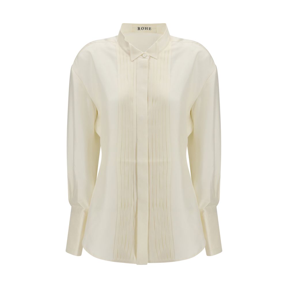 Cream Silk Dress Shirt