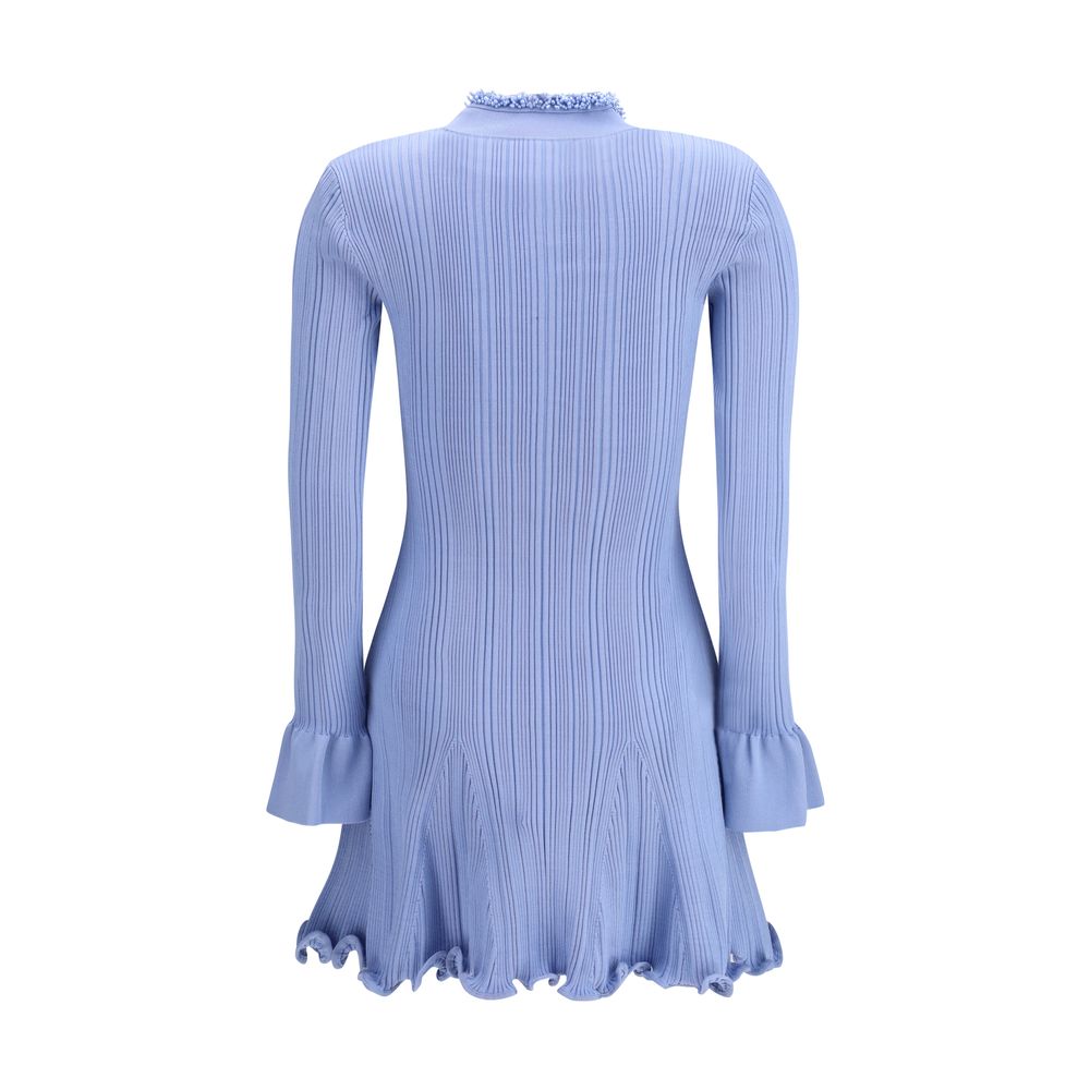 Light Blue Viscose Casual Dress