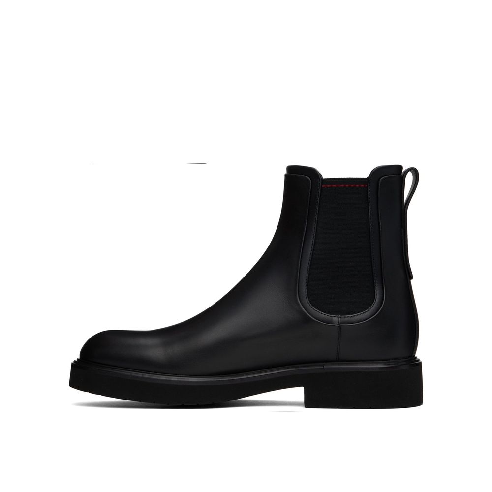 Black Calfskin Chelsea Boots