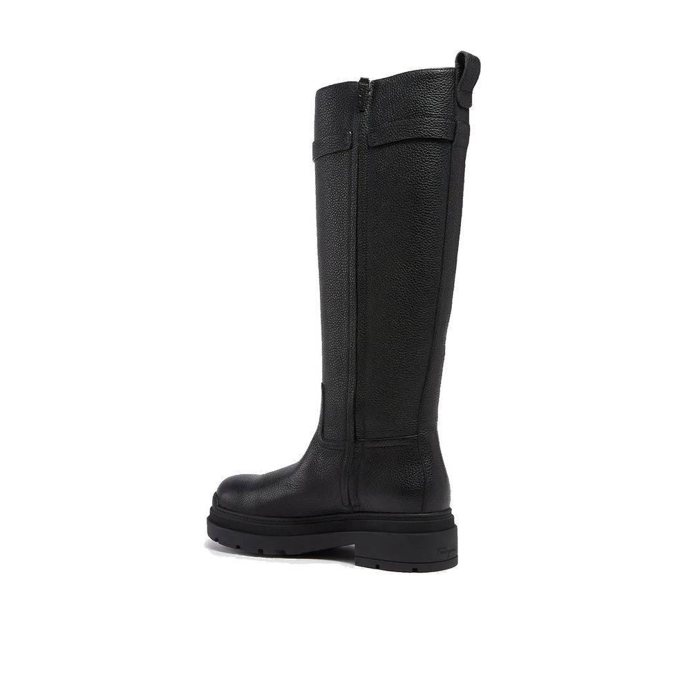 Black Calfskin Boots
