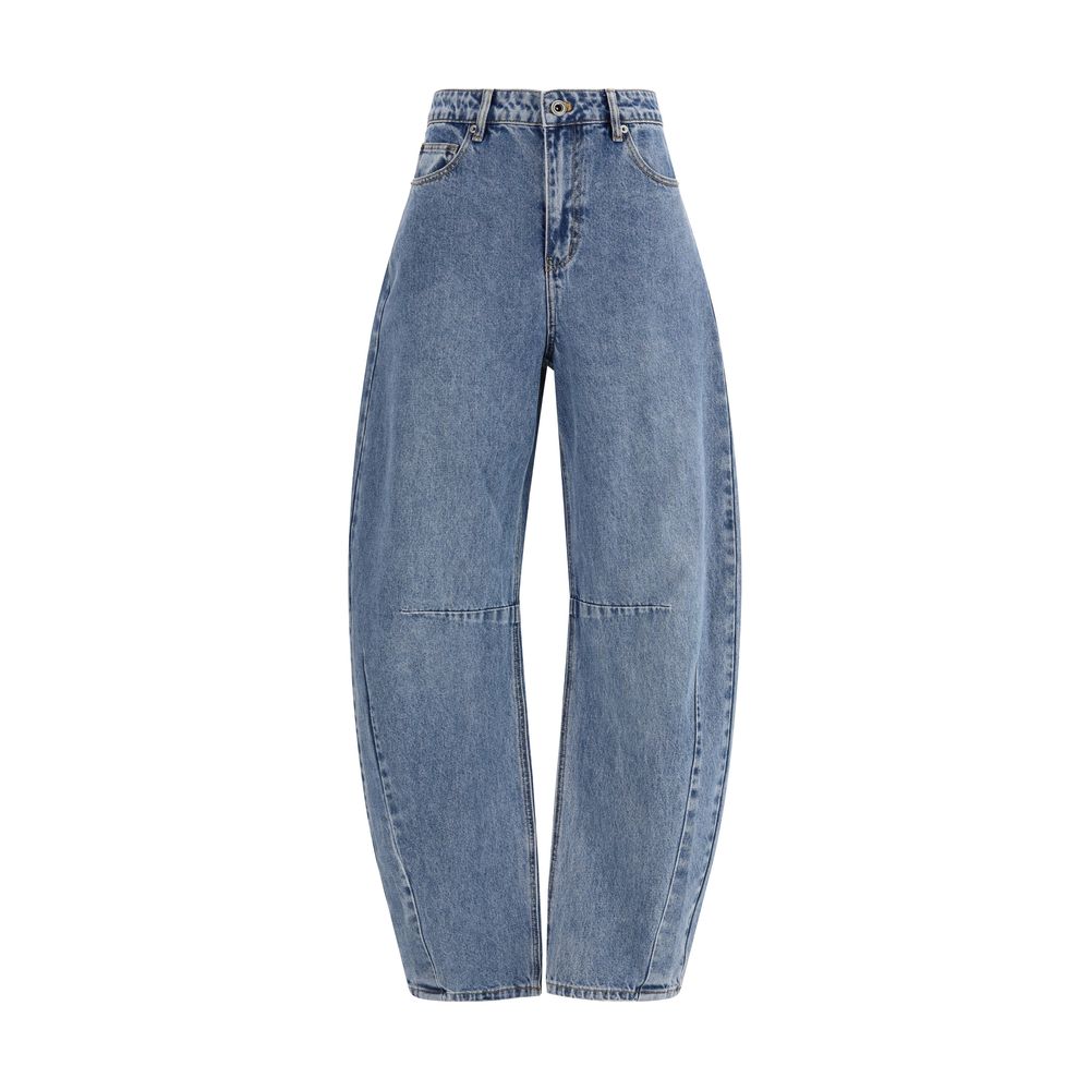 Blue Cotton Relaxed Fit Jeans