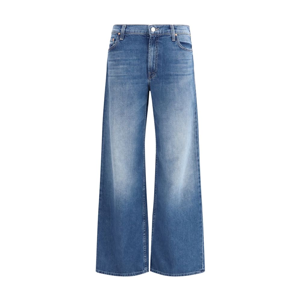 Blue Cotton Flared Jeans